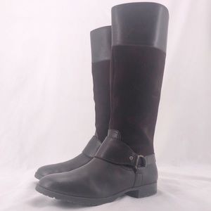 Ralph Lauren Chocolate Brown Suede & Leather Riding Boots